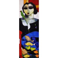 Abrar Ahmed, 12 x 36 Inch, Oil on Canvas, Figurative Painting, AC-AA-113